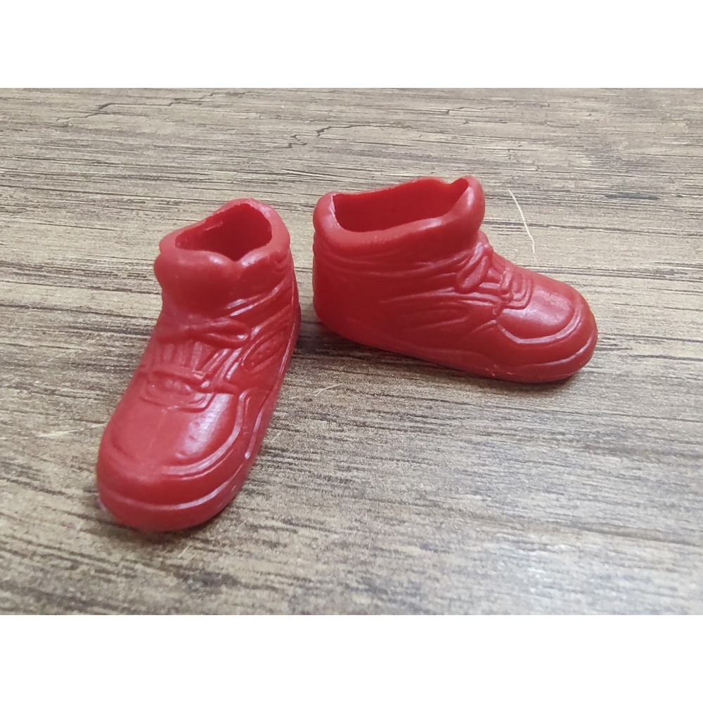 Barbie & Friends Sneakers Red High Top Sun Bottom Soft Rubber Mattel Shoes Z35
